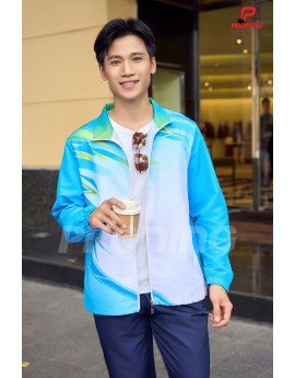 Bộ gió thể thao nam MDB-257 xanh cô ban phối navy